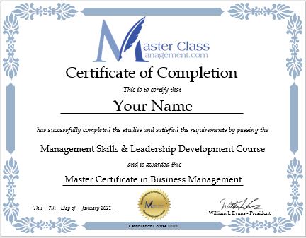 Online Management Courses Certification