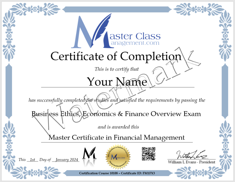 Master Certificate in Financial Management