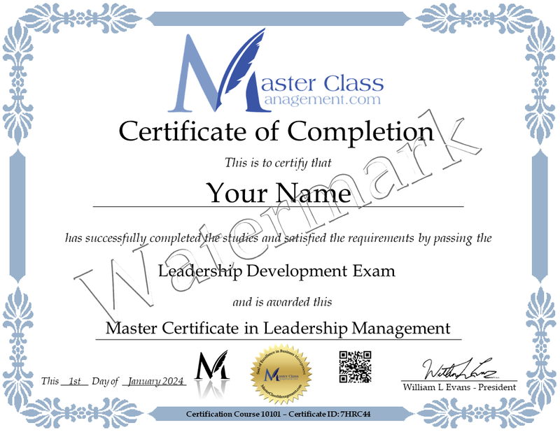 Master Certificate in Leadership Management